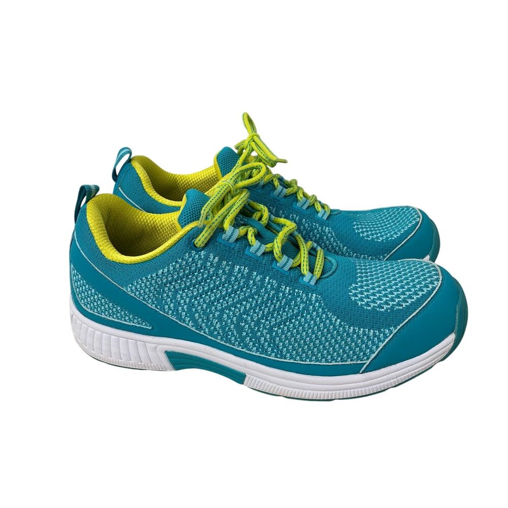 Orthofeet Shoes Women’s Size 10.5 D Wide Coral Stretch Knit Athletic Teal